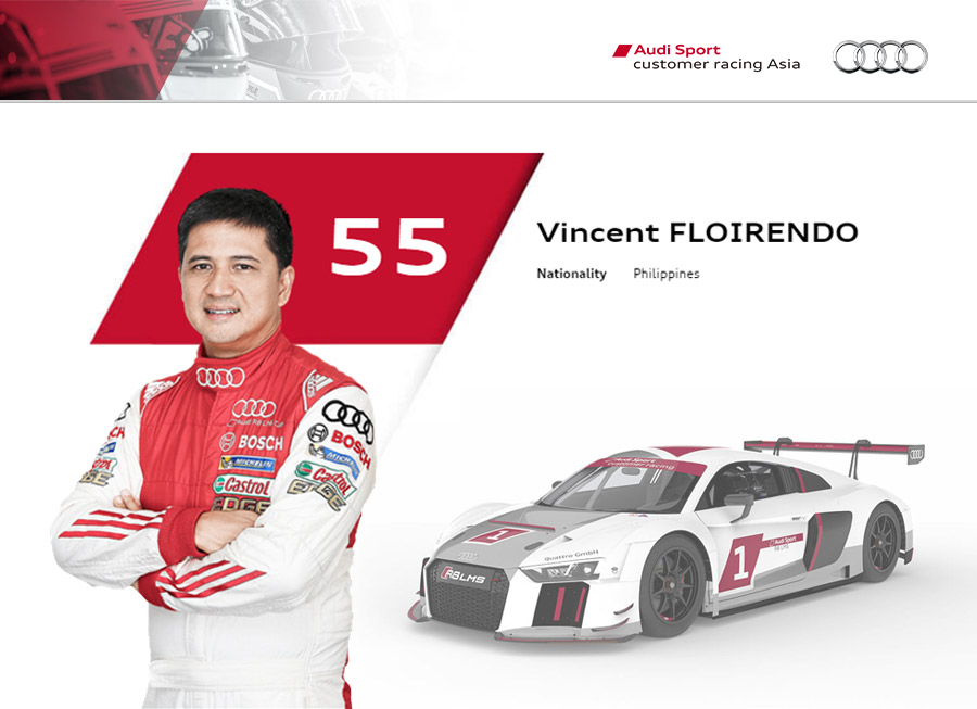Vincent Floirendo confirms entry in the 2016 Audi R8 LMS Cup