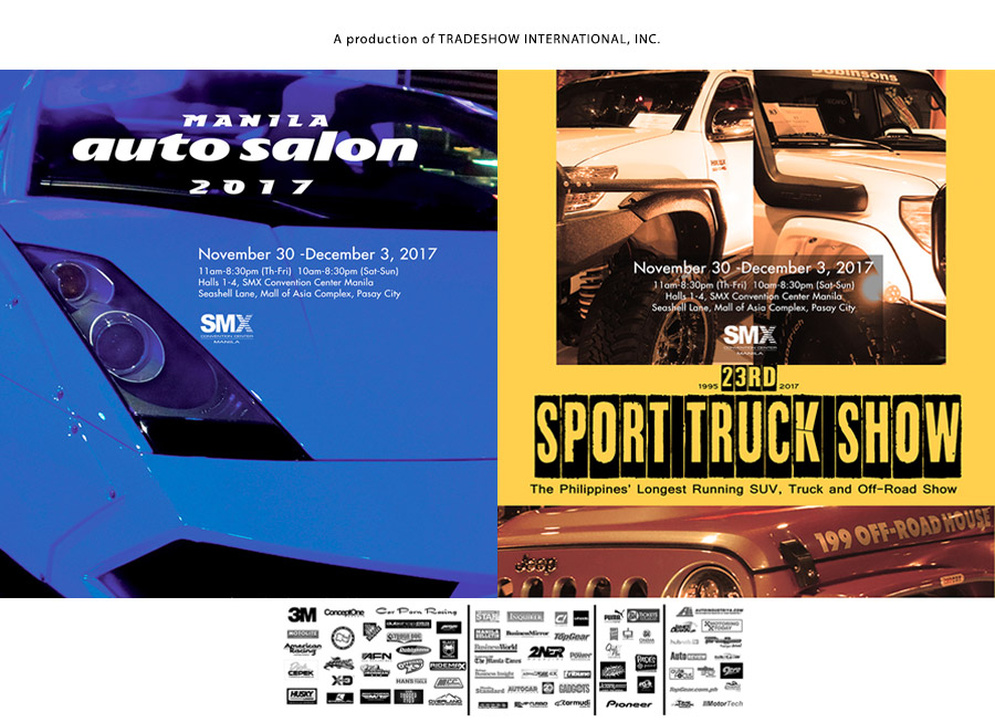 2017 Manila Auto Salon + Sport Truck Show will cover 9,000 sq m. of show space