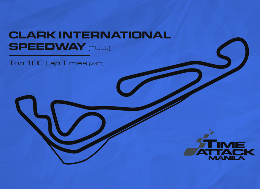 Clark International Speedway (Full) | Top 100 Lap Times (Wet)