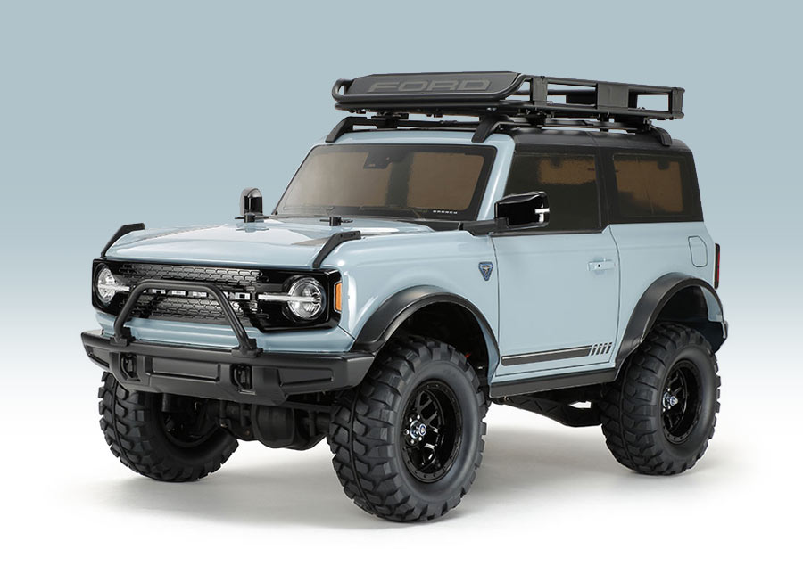 Take on any 4×4 trail in this 1/10 scale Ford Bronco from Tamiya
