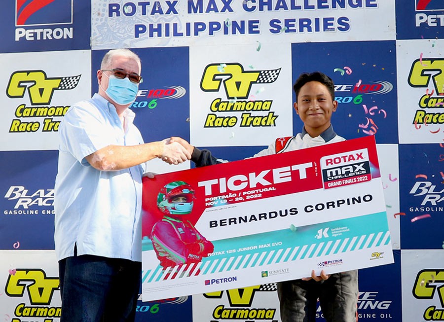 Bern Corpino achieves dream of becoming Rotax MAX Ph Junior Champion